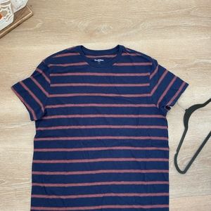Goodfellow Striped T-Shirt with Red Stripes. Large.